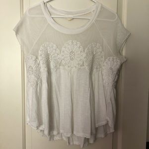 Meadow rue/Anthropologie white swing top